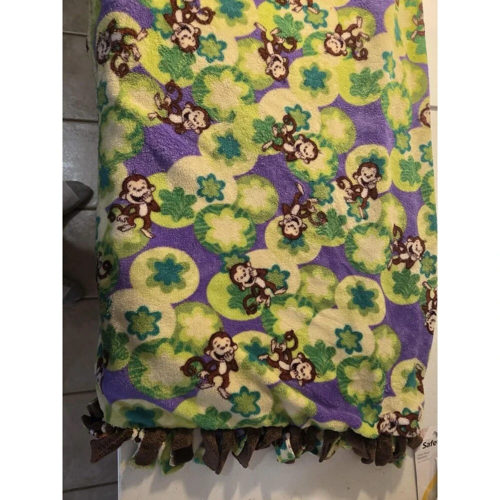 ZooFleece Monkey Green Primate Baboon Mammal Animal Cute Funny 50X60